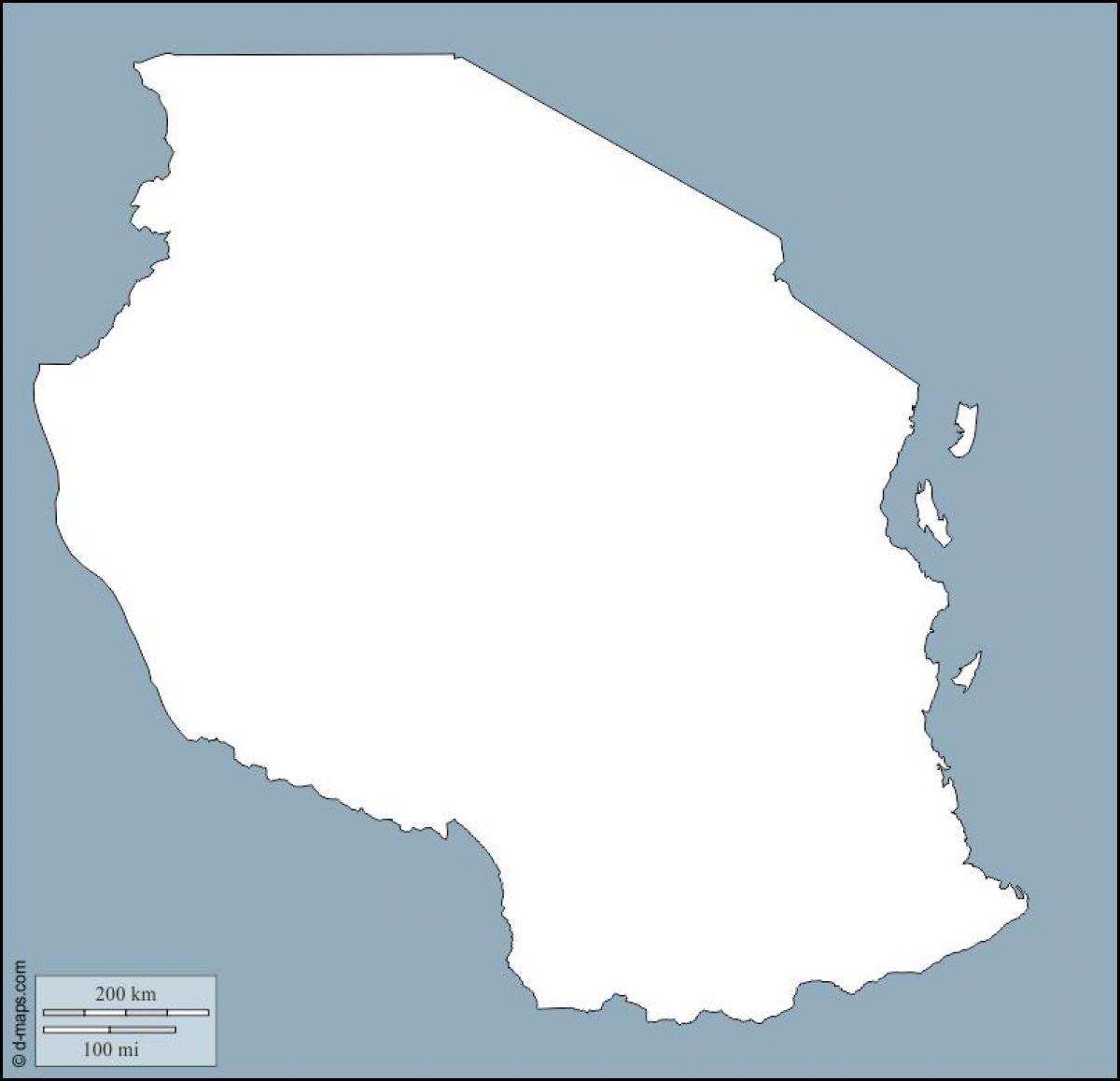 Karta över tanzania översikt