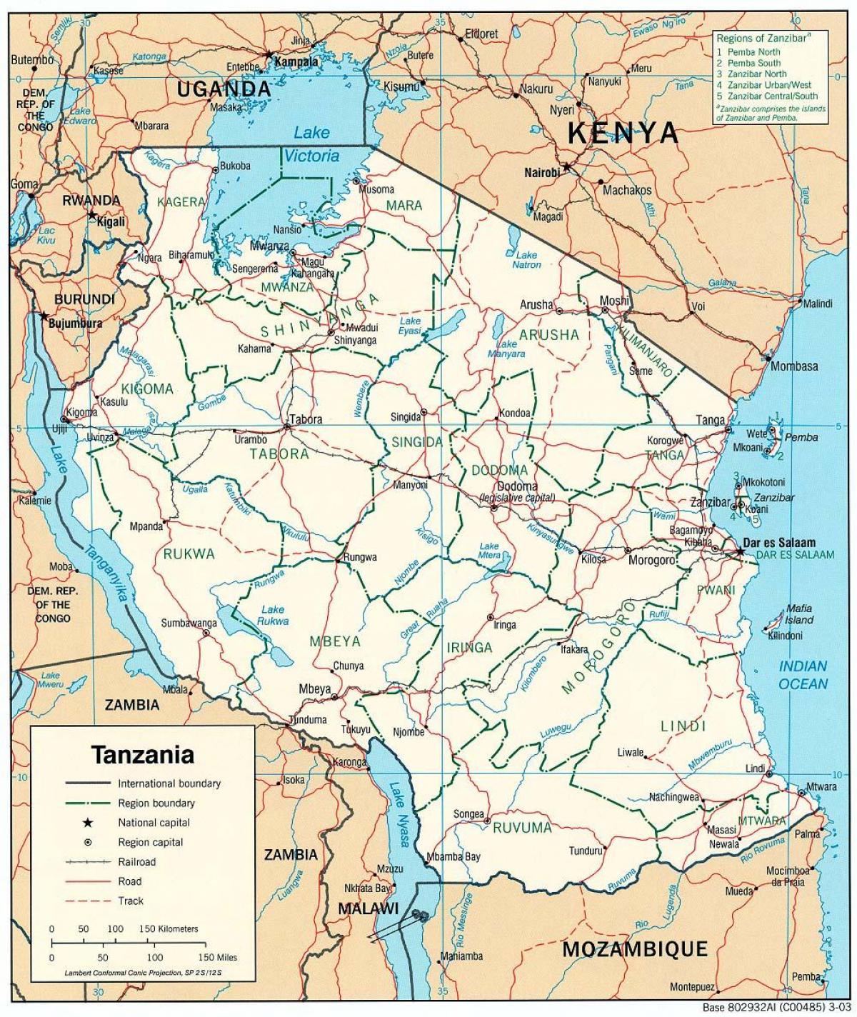 ny karta över tanzania
