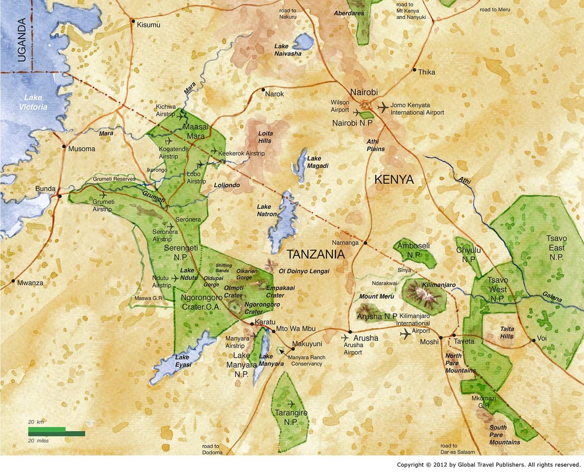 Karta över tanzania