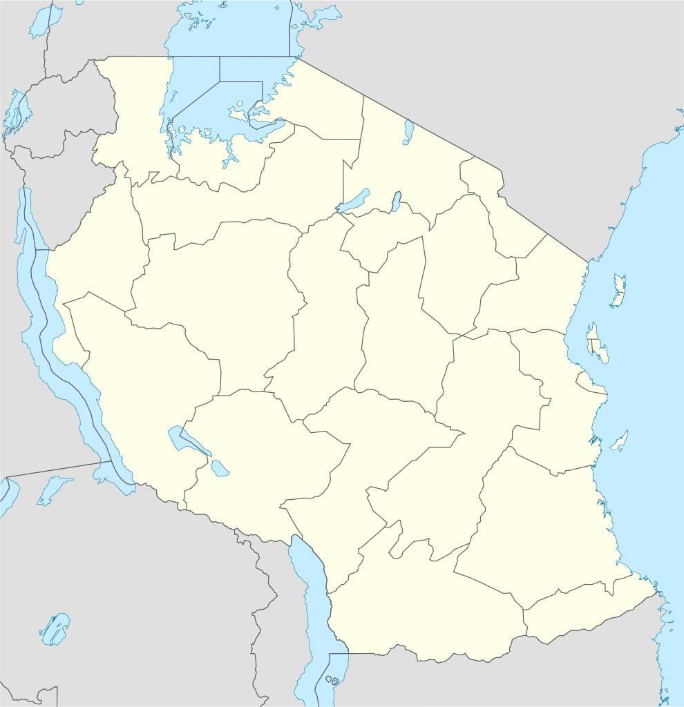 Karta över tanzania vektor