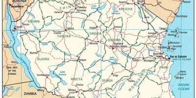 Ny karta över tanzania