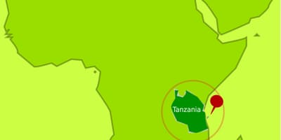 Karta över mafia island tanzania
