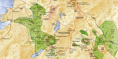 Karta över tanzania