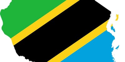 Karta över tanzania flagga