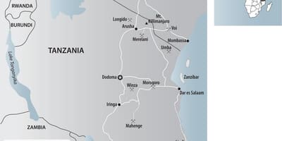 Karta över tanzania guld gruvor