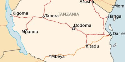Karta över tanzania järnvägen