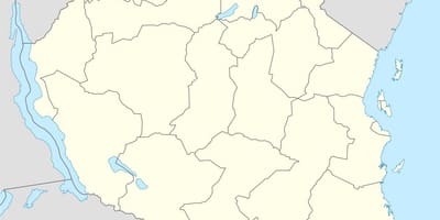 Karta över tanzania vektor