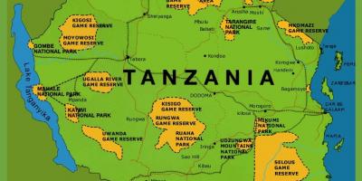 En karta över tanzania