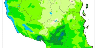 Karta över tanzania klimat