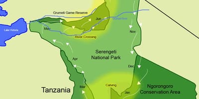 Karta över tanzania migration 